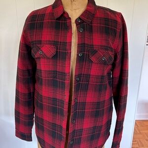 Vans Black and Red Quilted Jacket